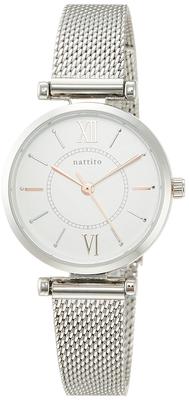 Fieldwork Eliza Analog Watch with Mesh Silver Strap, GY035-1, Women's,