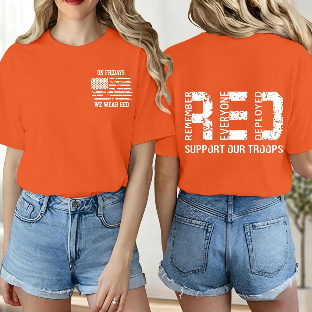 Women Casual Short Sleeve Crew Neck T Shirt Letter Print Loose Fit Lightweight Comfortable Daily Wear Top