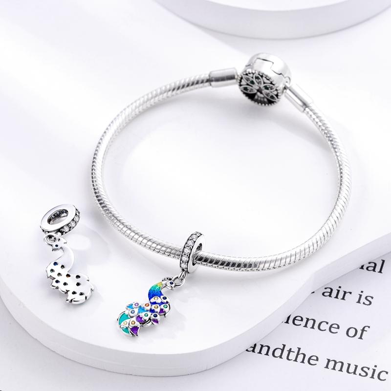 Zirkonium Charms 925 Sterling Sølv Kaffekopp Charm Bead Passer Mote stil Armbånd Halskjede Dame anheng DIY smykker