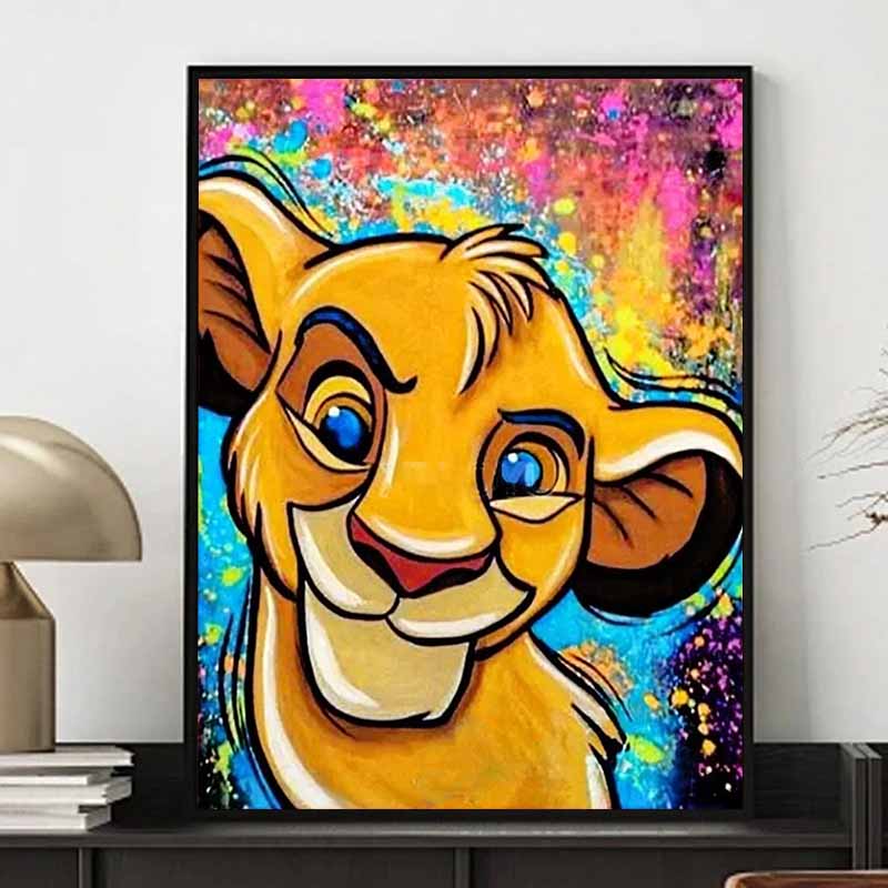 Disney Diamond Painting 5D The Lion King Simba Cartoon Movie Cross Stitch Embroidery Craft Gift Home Decor
