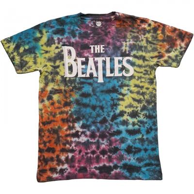 The Beatles Unisex Adult Drop T Logo Tie Dye T-Shirt