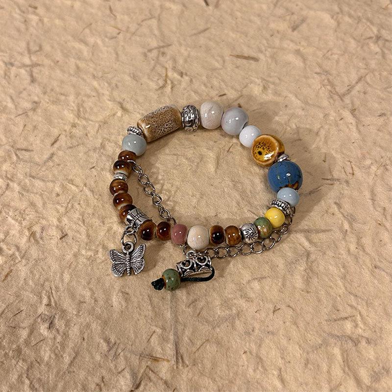 2023 Summer Handmade Ethnic Ceramic Beaded Bracelet for Women
