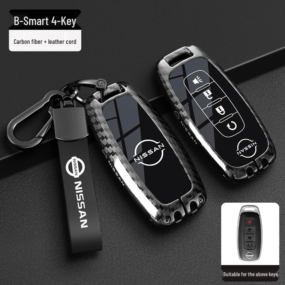 Nissan Schlüsseltasche Abdeckung: Passt für neue Sylphy, Teana, Tiida, Qashqai, X-Trail, Bluebird Modelle, Inklusive Schlüsselanhänger für Männer