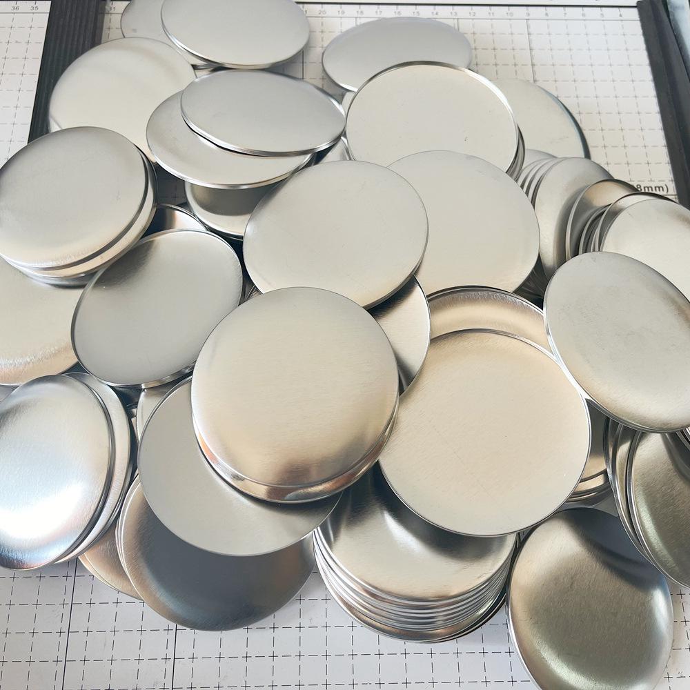 

58mm Thickened Grooved Badge Machine Consumables: Double Flash Badge Tinplate for DIY Ita Bags. 50 sets