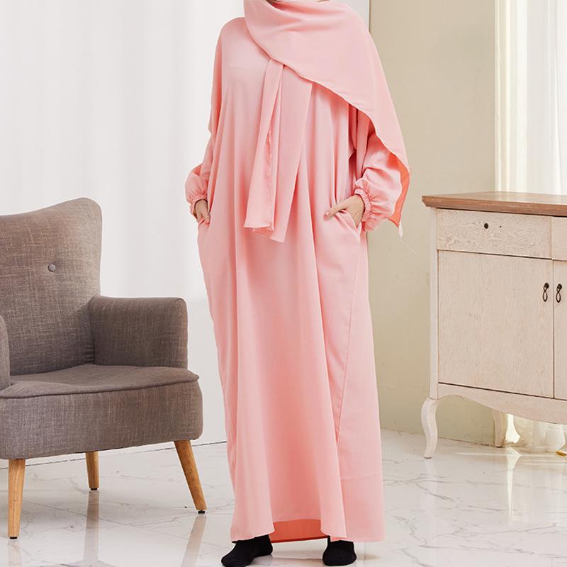 XG2057 Women's Hooded Long Robe Dress - Middle Eastern & Turkish Style