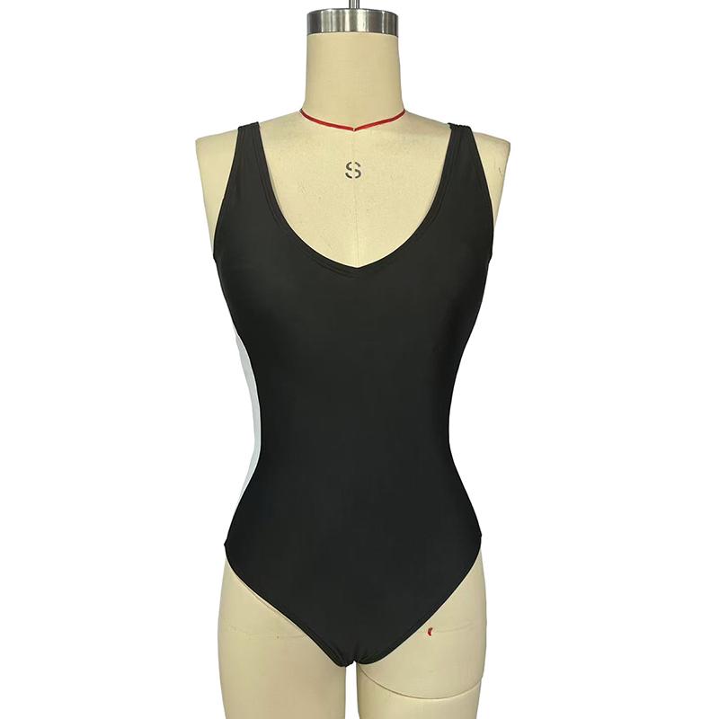 Women Holiday Beach Adjustable Straps Bandage Sexy Color Block Triangle Swimwear