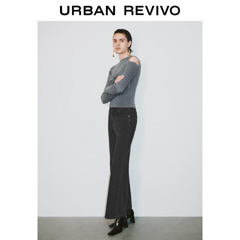 UR 2025 Spring Women's Twisted Hollow Knit Top