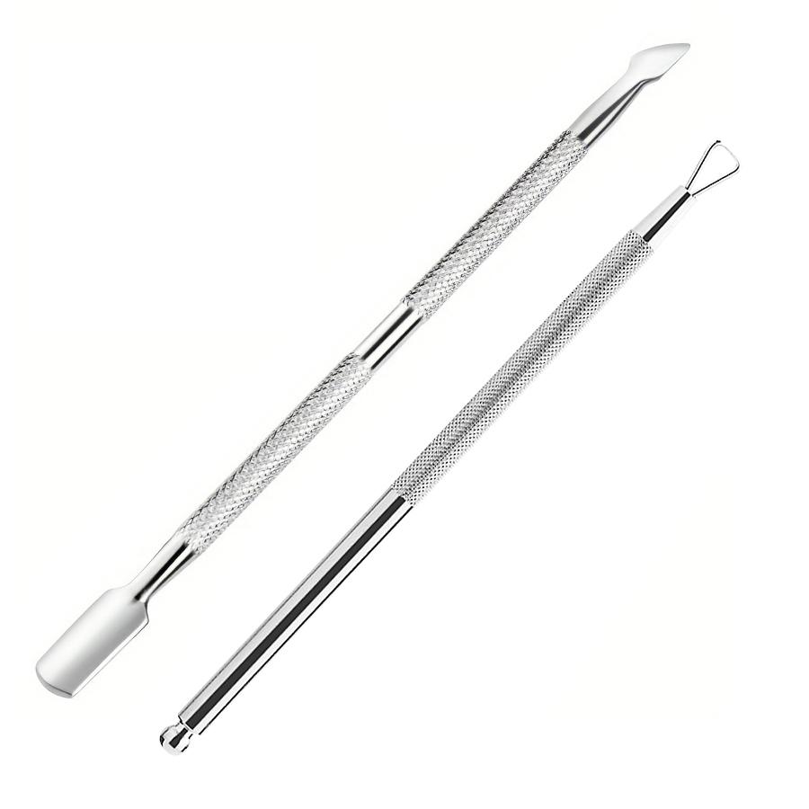 2Pcs Double-Ended Nail Polish Removal Tool Set Cuticle Pusher Dead Skin Removal Multi-Functional Manicure Tool