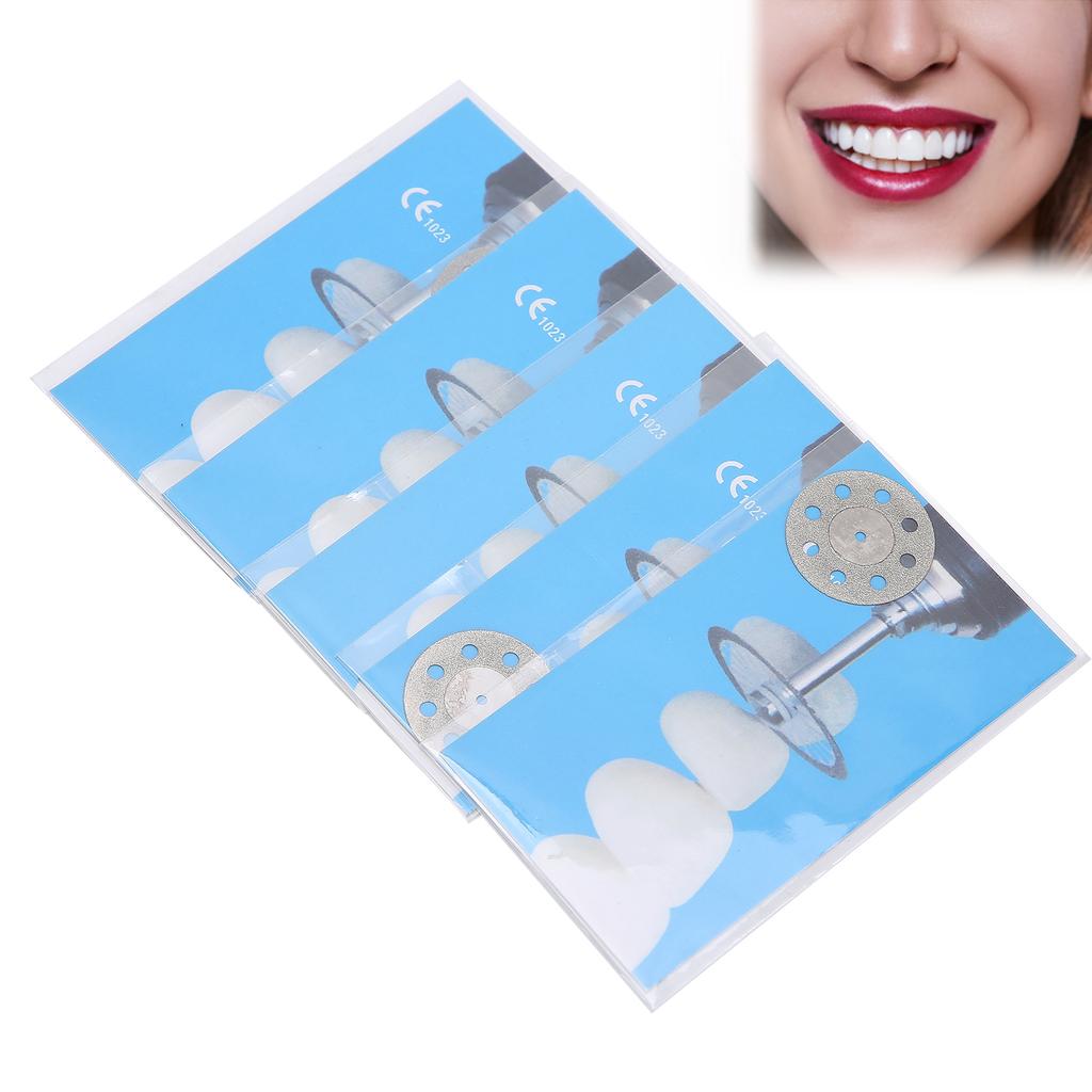 5 stücke Dental Diamant Disc Doppelseitig Montiert Dünne Diamant Scheiben für Dental Schneiden(9# )
