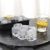Ice Cube Tray with Lid Food Grade Silicone Large Ice Cube Mold 4/6/8 Grids Ice Ball Maker Ice Cube Tray for Kitchen Iced Coffee