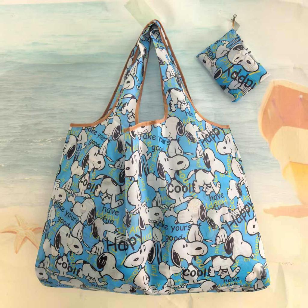 Eco-friendly Foldable Shopping Bag – Japanese & Korean Cartoon Design, Portable and Sturdy