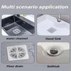 50Pcs Disposable Shower Drain Cover Hair Catcher Shower Drain Mesh Stickers Gray