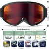 MAXJULI Ski Goggles OTG Snowboard Goggles for Men Women Youth 100% UV Protection Snow Sports M7