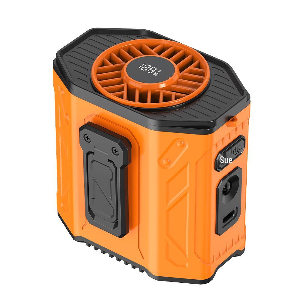 Portable High-Speed Waist-Hanging Fan with Digital Display for Outdoor and Camping