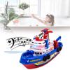 Colorful Electric Fireboat Toy For Kids With Water Spraying Music And Lights Features