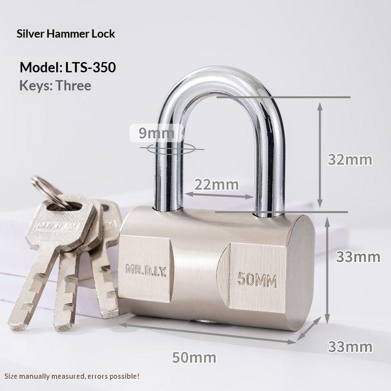 Padlock Anti-theft Rustproof Heavy Duty Waterproof Key Lock for Home Garage Garden Gate Outdoor Storage Use