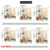 2pcs,2D Plane Printing Pattern Curtains Christmas Bird Candle Ornament Fireplace (3) Versatile 100% Polyester (without Rod)