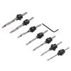 Adjustable Collars Tapered Countersink Bit Set High Speed Steel Wood Pilot Hole Set Woodworking