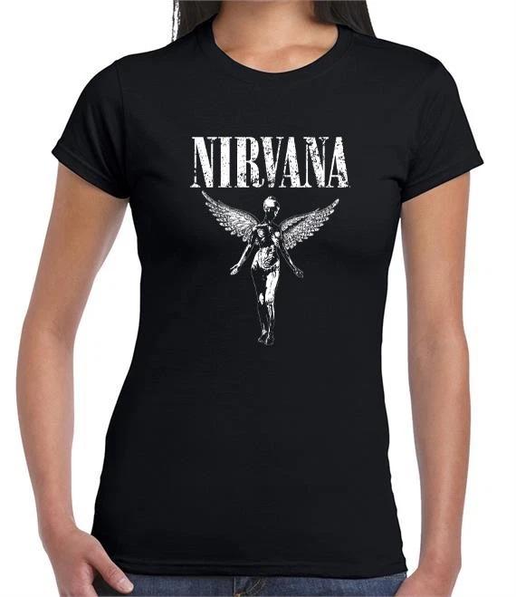 Nirvana In Utero Black TShirt  100 cotton SoftStyle slim fit ladies Tee XL