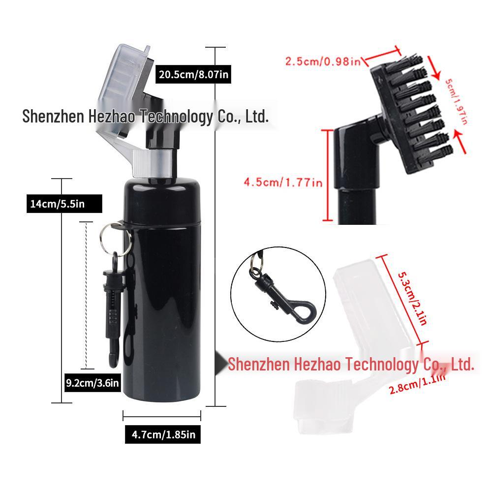 Multifunctional Golf Club & Ball Cleaning Brush with Spray Bottle
