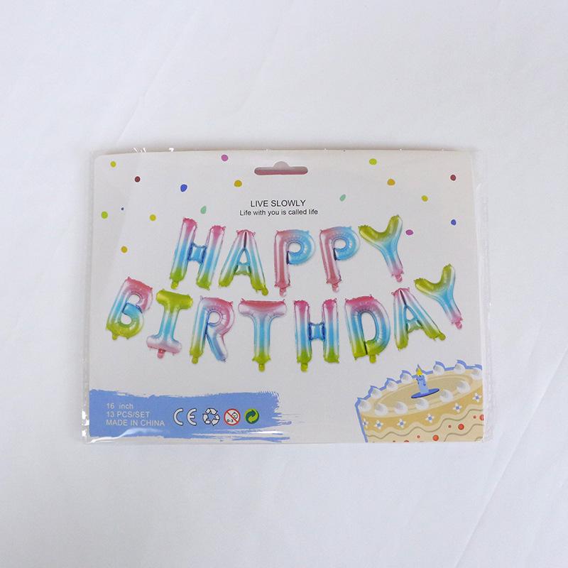 16-Inch English Letter Foil Balloon for Kids' Birthday Party Decor