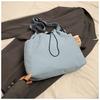 Women's Solid Color Tote Bag Wide Shoulder Strap Shoulder Bag Crossbody Bag