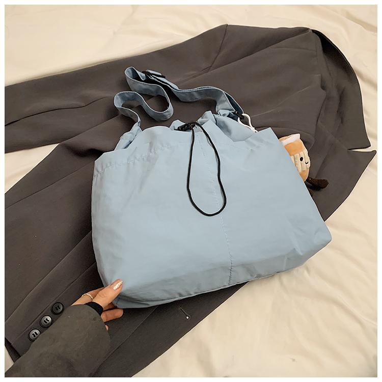 Women's Solid Color Tote Bag Wide Shoulder Strap Shoulder Bag Crossbody Bag