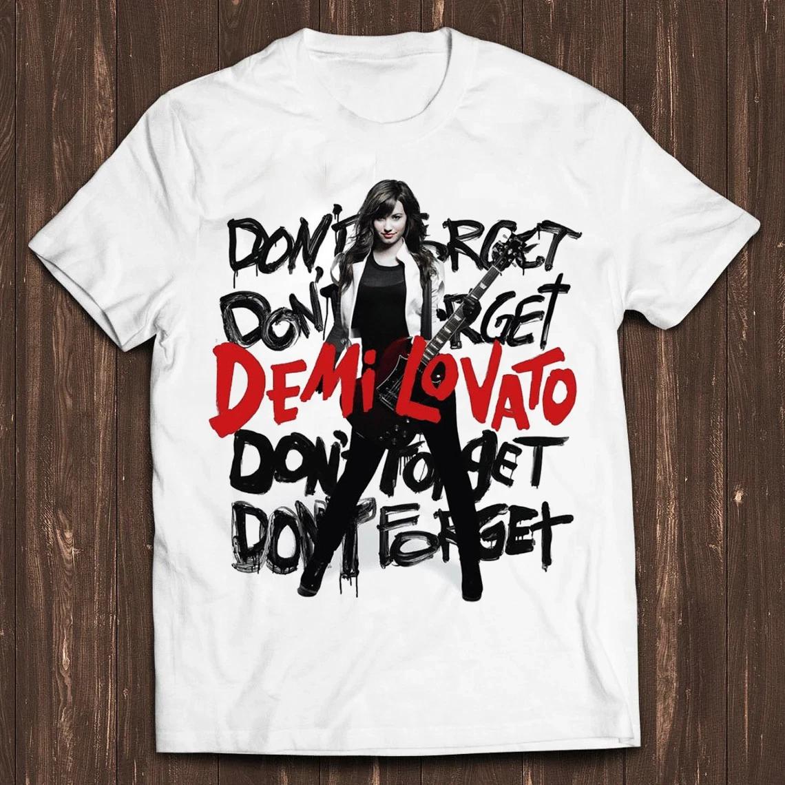 Demi Lovato Dont forget the white Tshirt Allseason couple street style shirts graphic t shirts men clothing vintage t shirt S