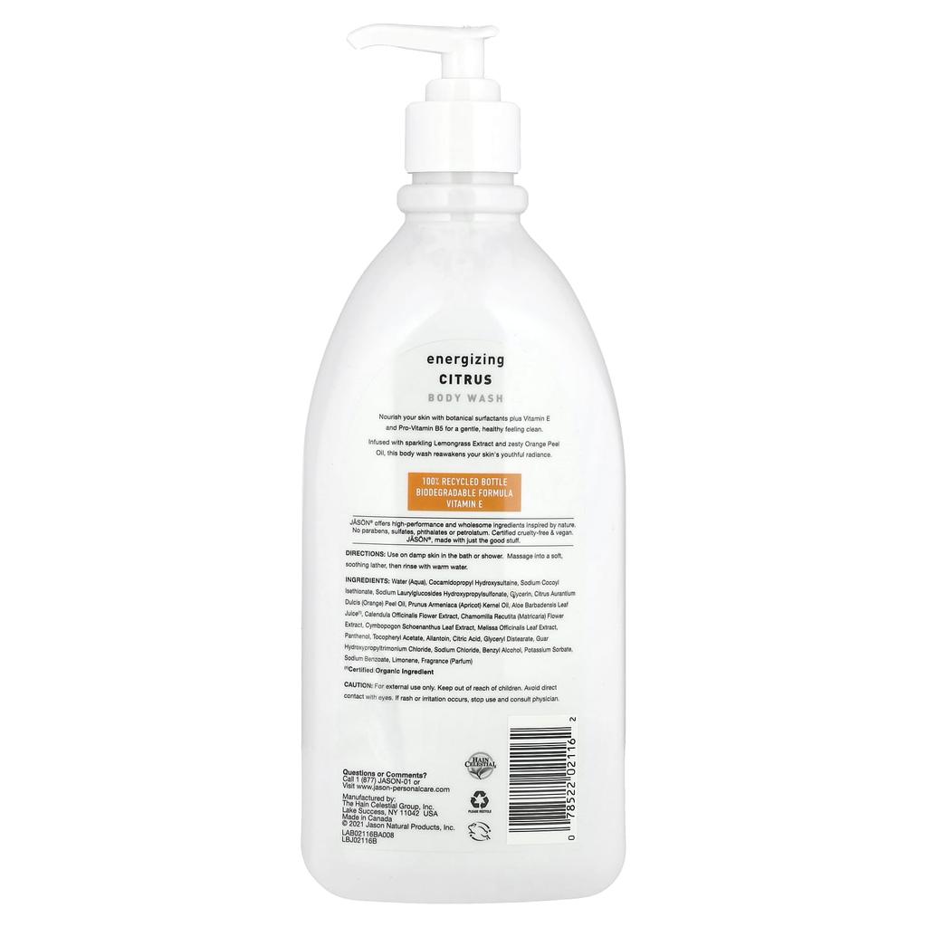 Body Wash, Energizing Citrus, 887Ml(30FlOz)