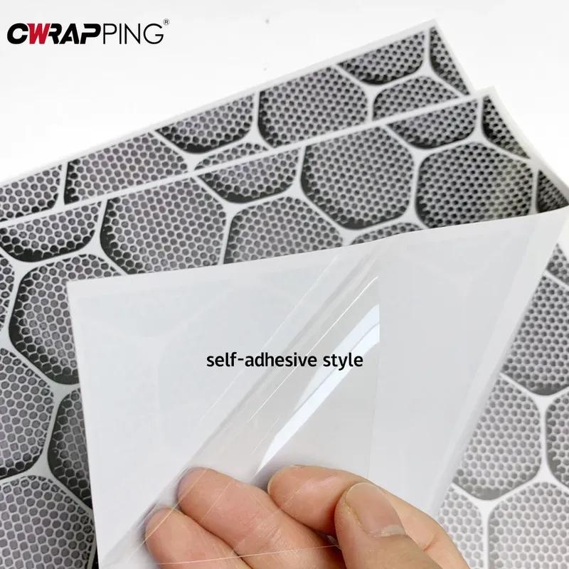 2pcs Honeycomb Car Stickers Waterproof B Pillar Center Column Decor Covers DIY Scratch Resistant Car Styling Decoration Sticker