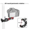 Universal Aluminum Alloy Rotating Clamp with 360 Swivels Ball Head Camera Mount Adapter Fit Tripods Rod Crossbars Gimbals Systems