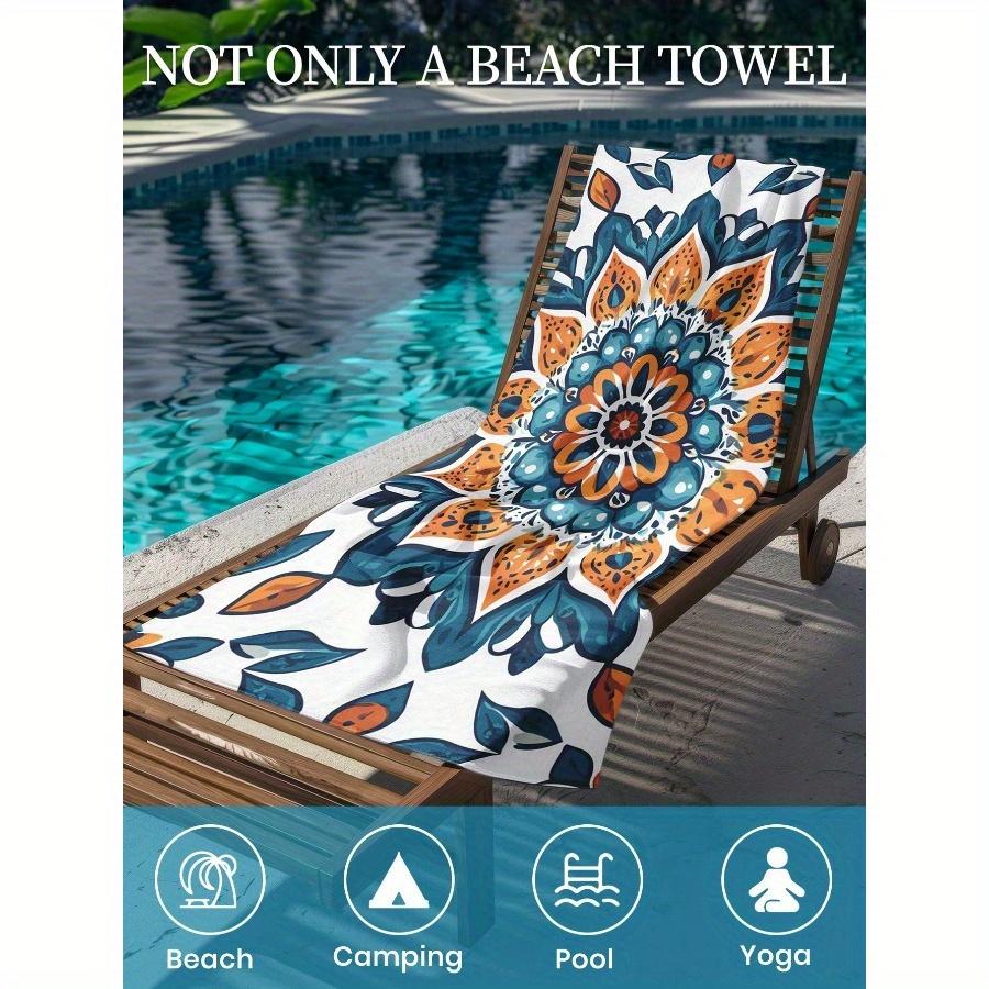 Printed Beach Towel, Pink Cherry Blossoms Swim Towel, Bath Towel, Fashion Style Beach Towel, 150cm or Above Recommended