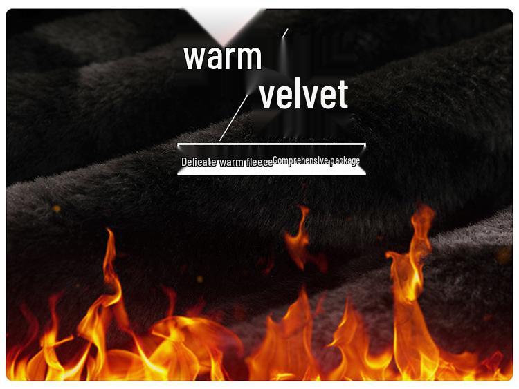 Men's Winter Leather Jacket with Fleece Lining - Ideal for Middle-Aged and Elderly Dads and Grandpas