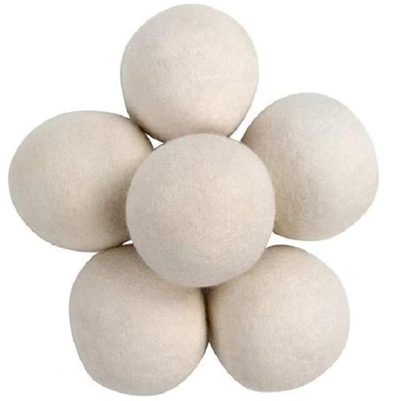 

6 шт. шариков для сушки шерсти 7 см многоразовые флисовые фетровые сушилки для белья практичные домашние шарики для стирки шерстяные шарики для сушки аксессуары для стирки слоновая кость