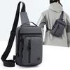 Men's Chest Bag Multifunctional Lightweight Large Capacity Commuting Nylon Outdoor Crossbody Bag
