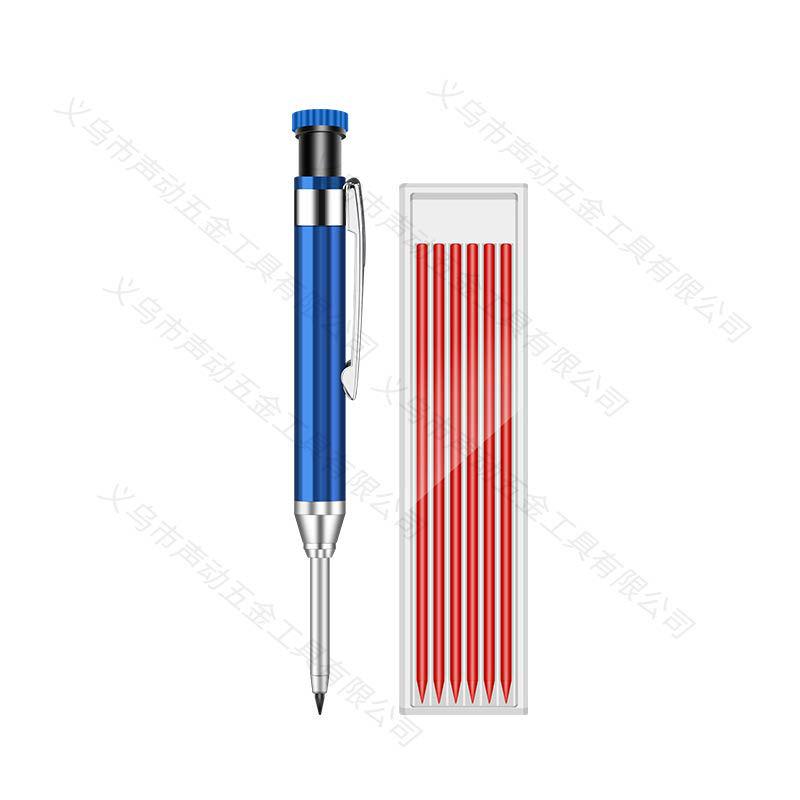Em estoque: Lápis de Grafite Exclusivo de Metal com Ponta Longa de 2,8 mm para Furos Profundos em Marcenaria & Engenharia para Marcação & Posicionamento