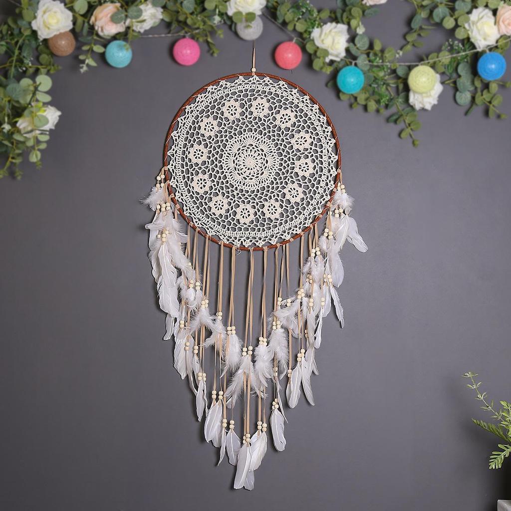 Bohemian Hand-Woven Feather Dream Catcher for Interior Decoration