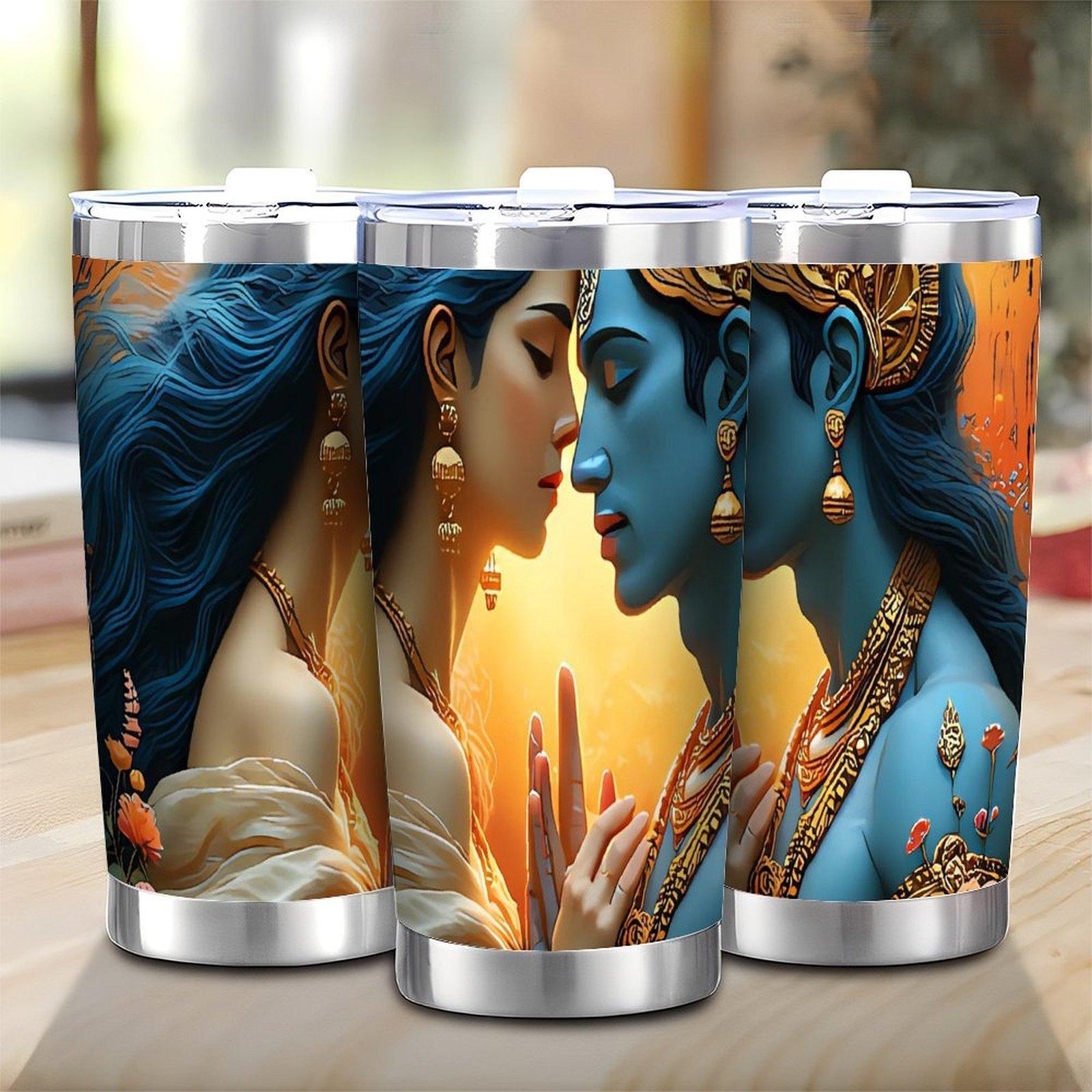 Stylish 20oz Double Silver Side Tumbler with Ergonomic Handle Design 20oz(566.99g)