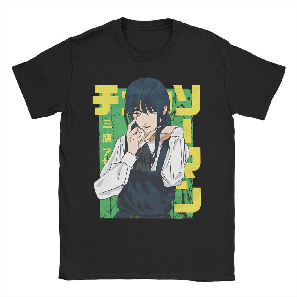 Herren Damen T-Shirts Yoru Chainsaw Man Anime Lustig 100% Baumwolle T-Shirt Tanaka Rückenmarks-Schwert T-Shirt Kleidung Übergröße