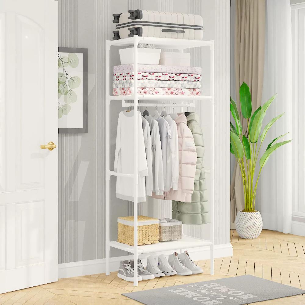 Simple Wardrobe Clothes Hanger Storage Rack Multi Purpose Shoe Rack Single Row Space Saving Storage Device Multi Layer Storage