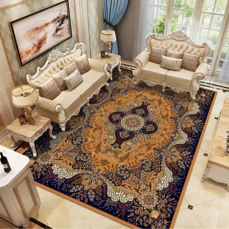 European Style Living Room Carpet Printed Living Room Coffee Table Carpet Study Floor Mat Bedroom Bedside Carpet