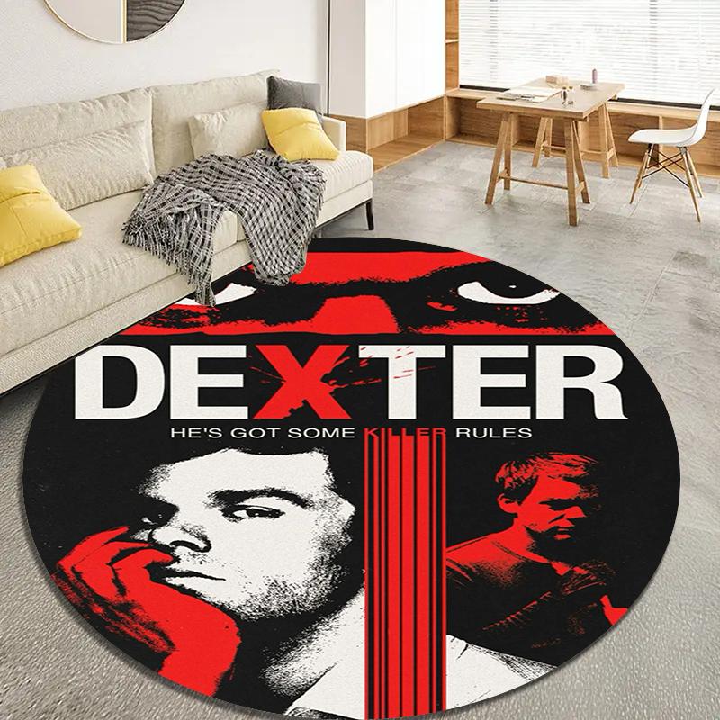 Dester Round Area Rug,Carpet Rug for Living Room Bedroom Sofa Playroom Decor,Non-slip Floor Mat9