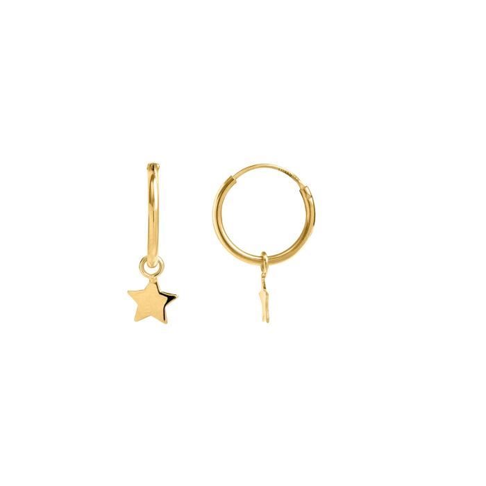 Boucles d'oreilles Luxenter Essential en argent 925 et or jaune 18 carats