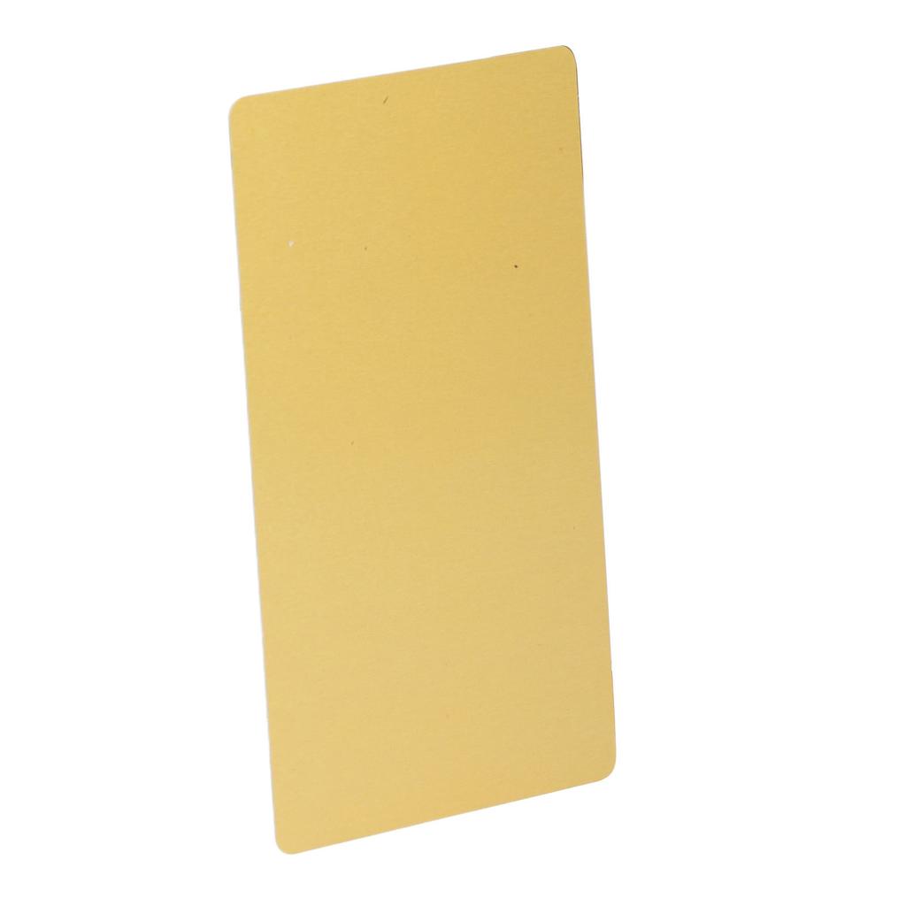 50 Stücke Beeindruckende Rohlinge Laser Mark Gravierte Metall Business Besuch Name Karten (Gelb)