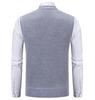 Men's Sleeveless Fleece-Lined Knit Cardigan: Autumn/Winter Plus Size Loose Fit Sweater