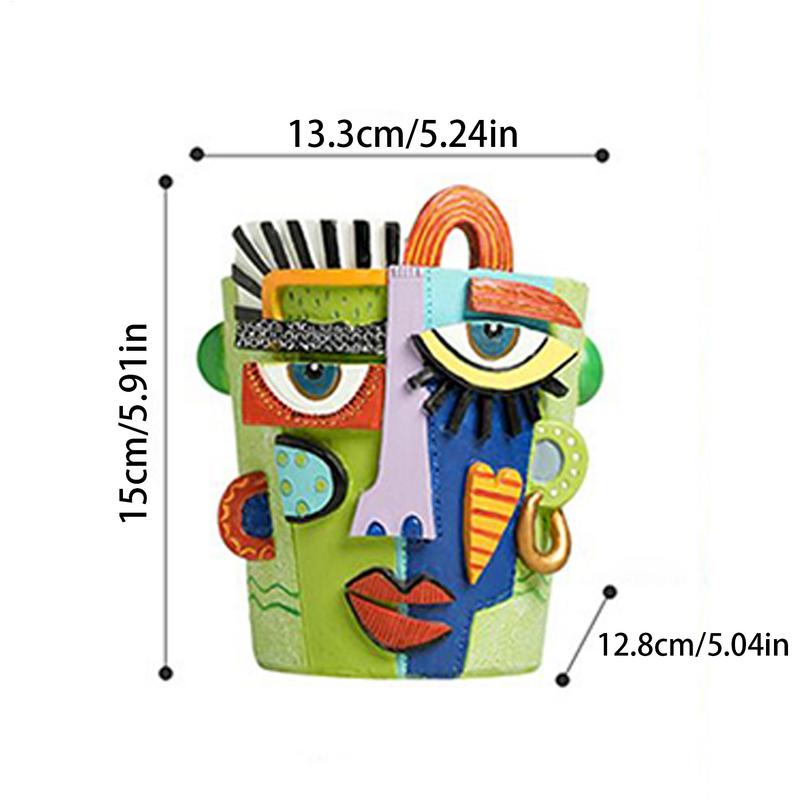 

Кашпо для лица Декоративные горшки для растений 15 см Подставка для бонсай Художественная смола Домашнее украшение Контейнер для растений для внутреннего сада Патио CHINA