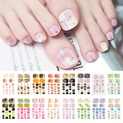 22 arkusze DIY naklejek na paznokcie stóp, pełne naklejki na paznokcie u stóp dla kobiet, naklejki dla dziewczynek, samoprzylepne, brokatowe naklejki na paznokcie u stóp 3D