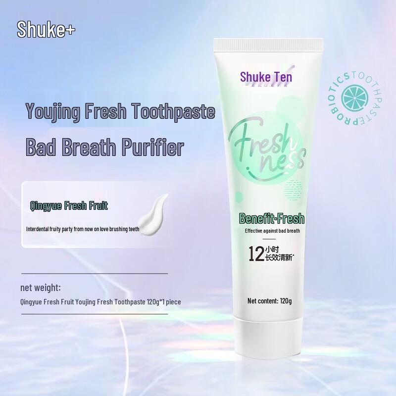 Shuke Qingyue Fresh Fruit Probiotic Toothpaste 3 x 120g