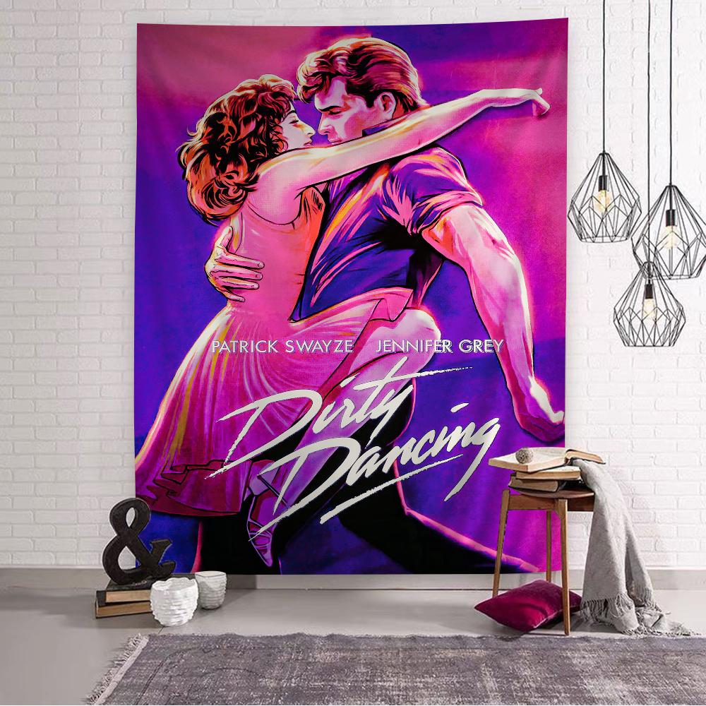 Klassischer Film Dirty Dancing Cartoon Wandteppich Kunst Science-Fiction-Zimmer Heimdekoration Wandbehang Heimdekoration