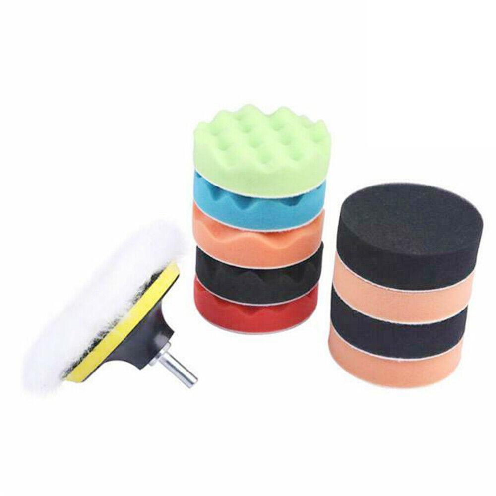 12pcs 3 inches Buffing Waxing Polishing Sponge Pads Kit Set For Car Polisher Drill